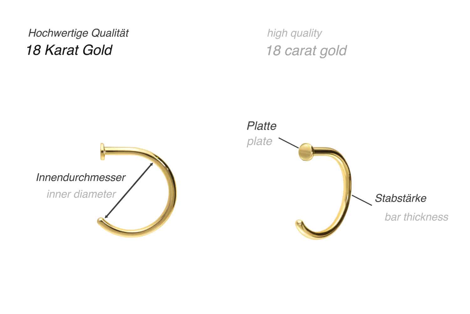 18 carat gold nose ring deals